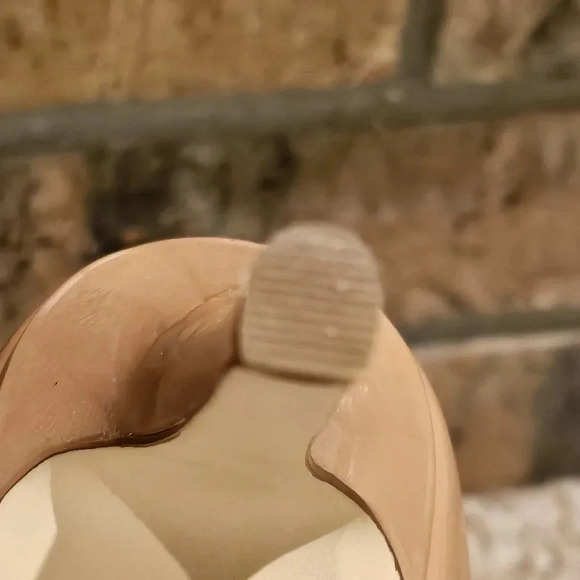 Michael Kors Hamilton Peep Heels Dark Nude Patent Leather Wmns 6.5 - Picture 13 of 16